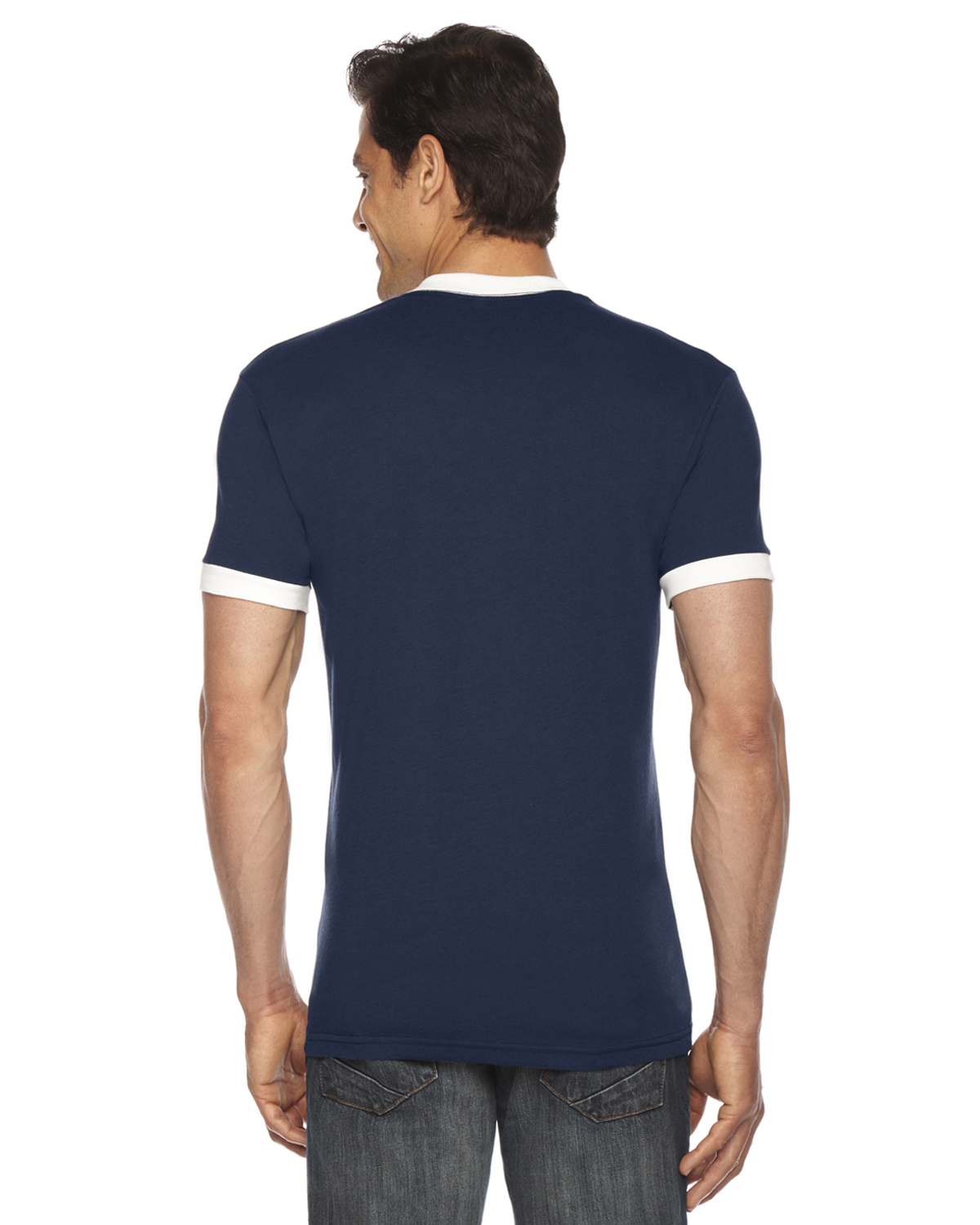 American Apparel BB410W Navy / White