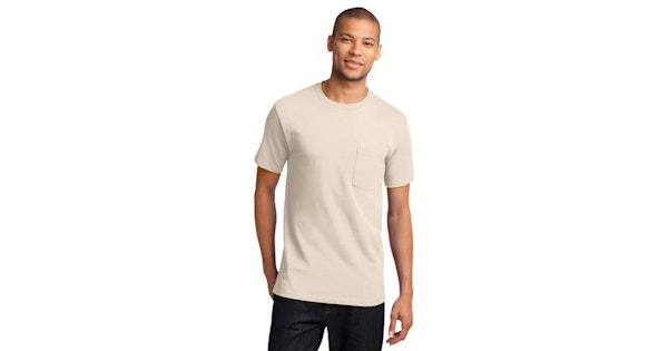Port & Company Unisex Tall Essential Pocket Tee Pc61 Pt Natural | Jiffy