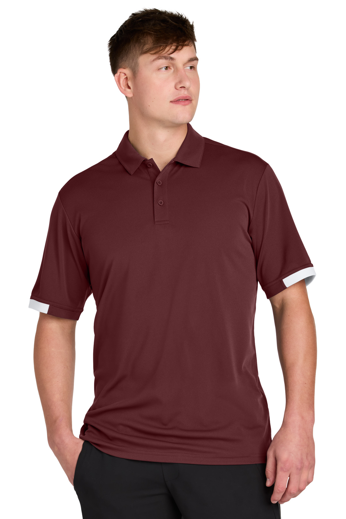 Sport-Tek ST444 Maroon/ White