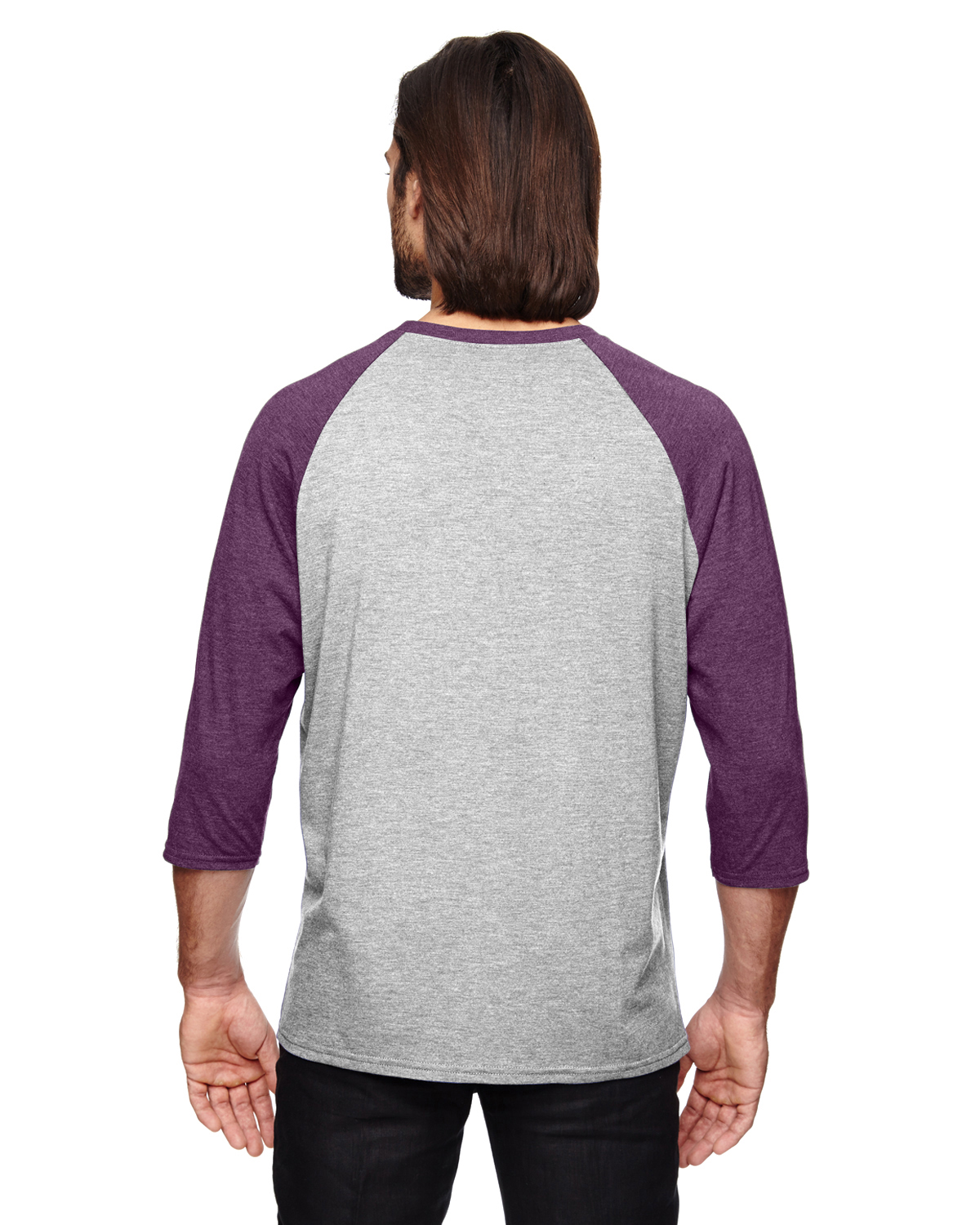 Anvil 6755 Heather Gray / Heather Aubergine