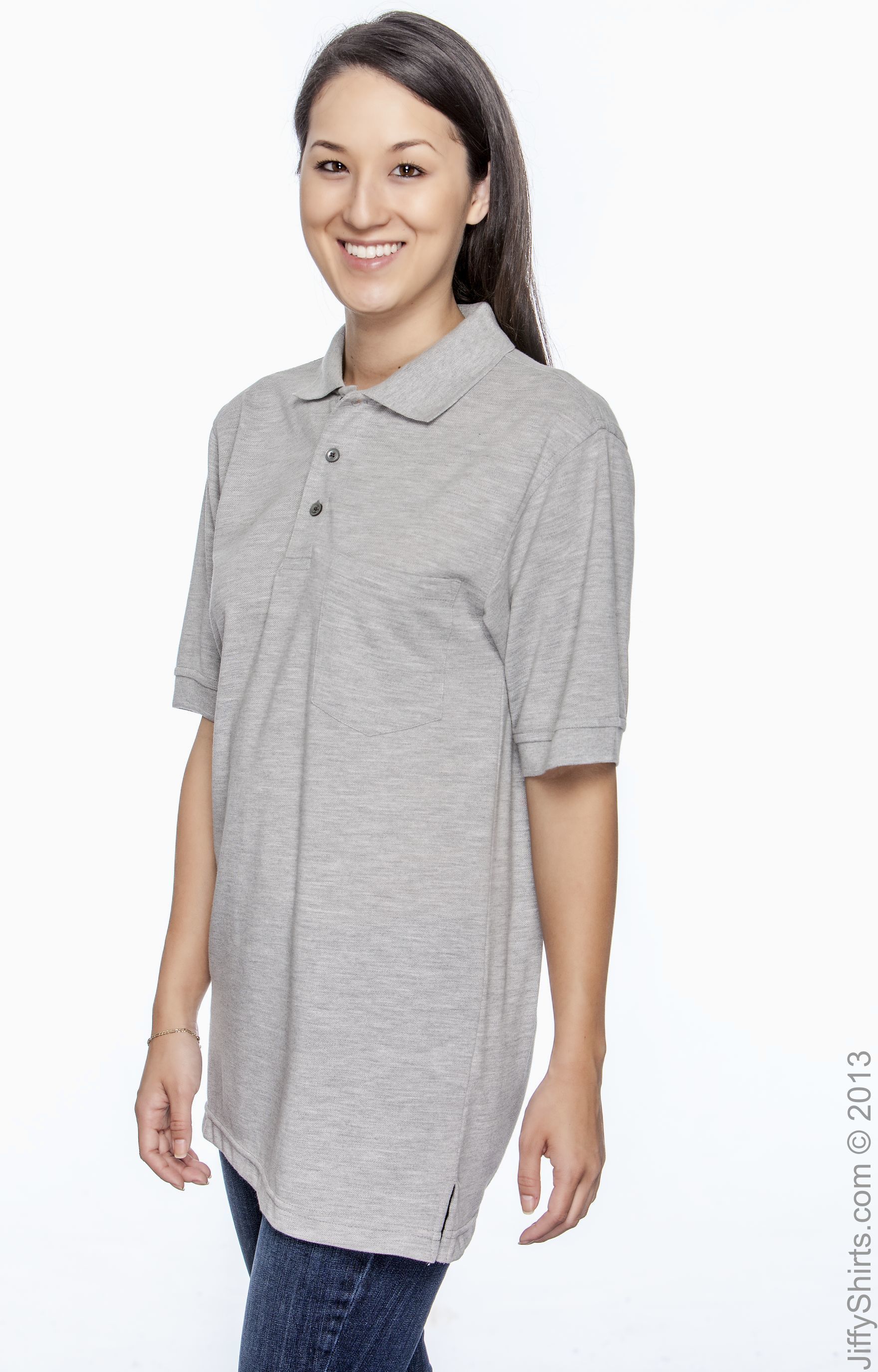 Harriton M265P Gray Heather