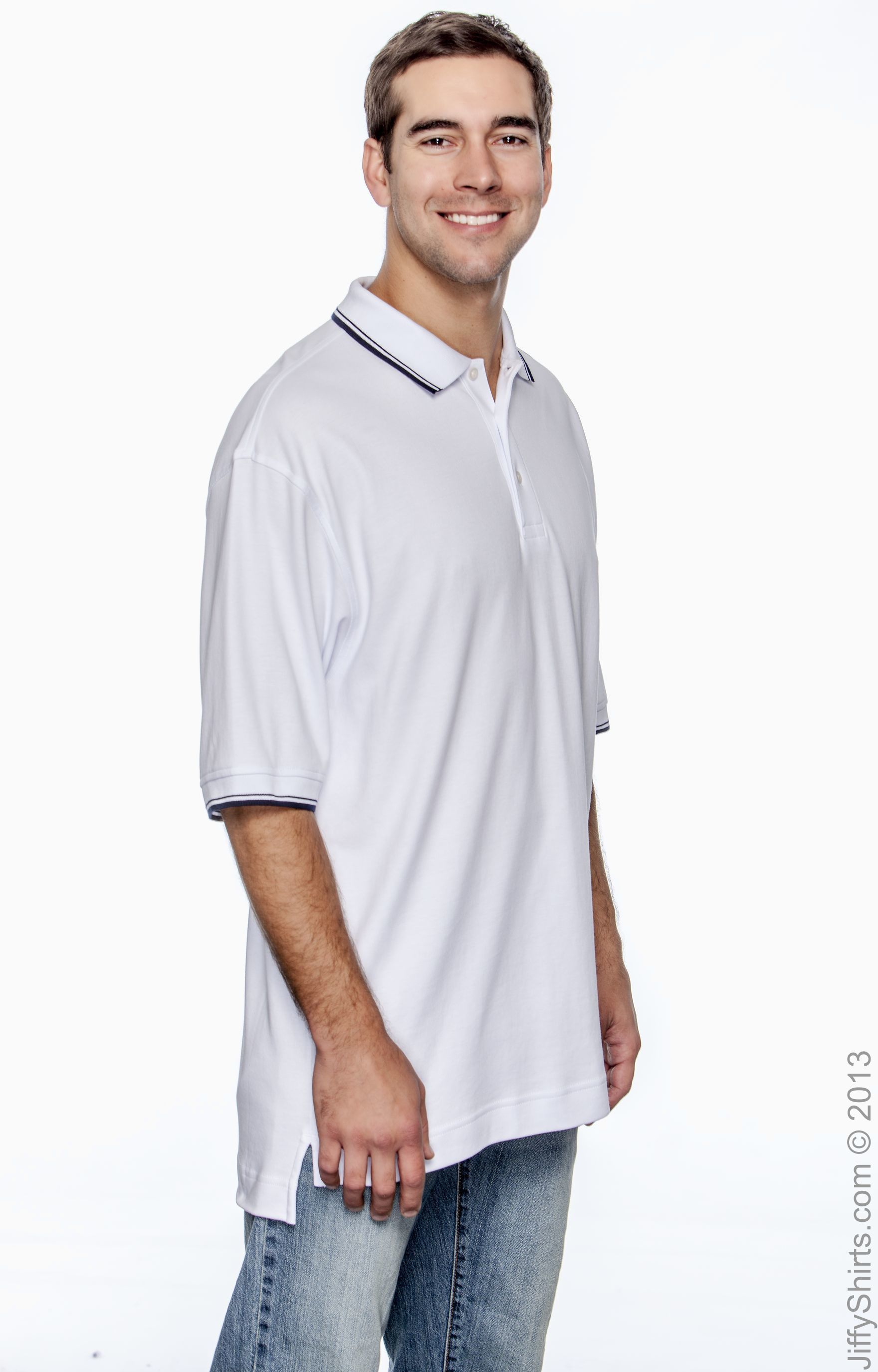 Devon & Jones D140 White / Navy