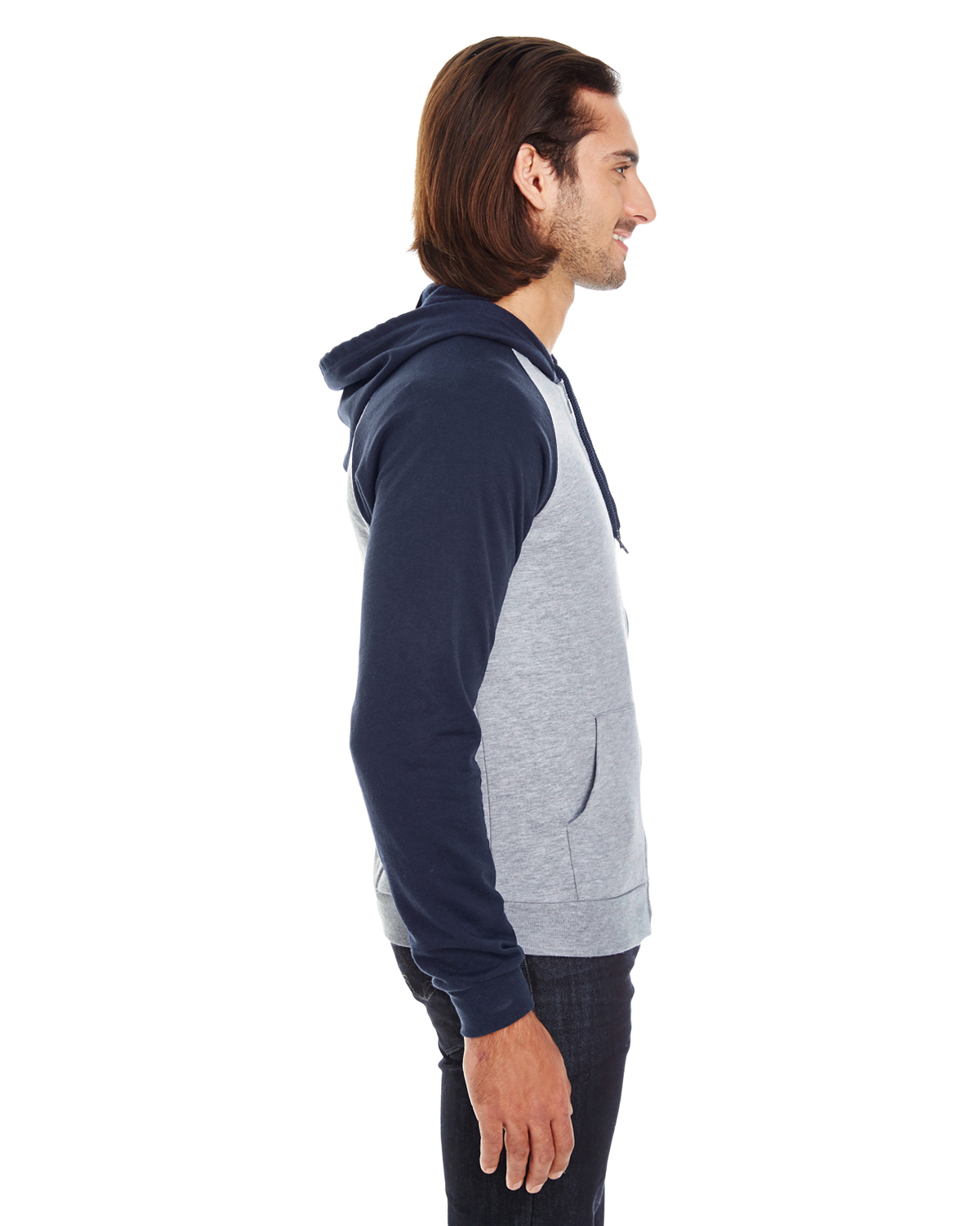 American Apparel 5497W Heather Gray / Navy