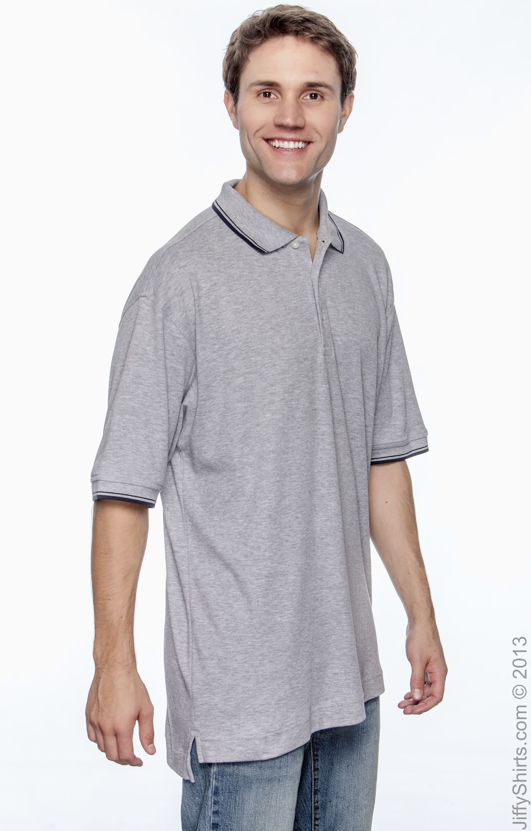 Devon & Jones D140 Gray Heather / Navy