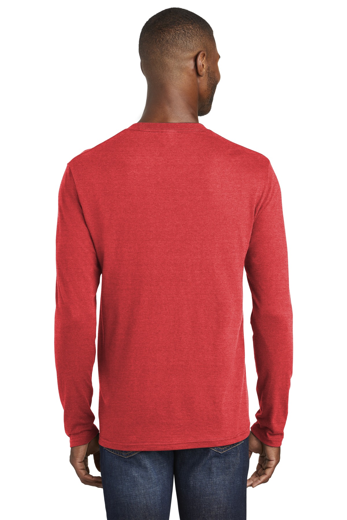 Port & Company PC455LS Bright Red Heather
