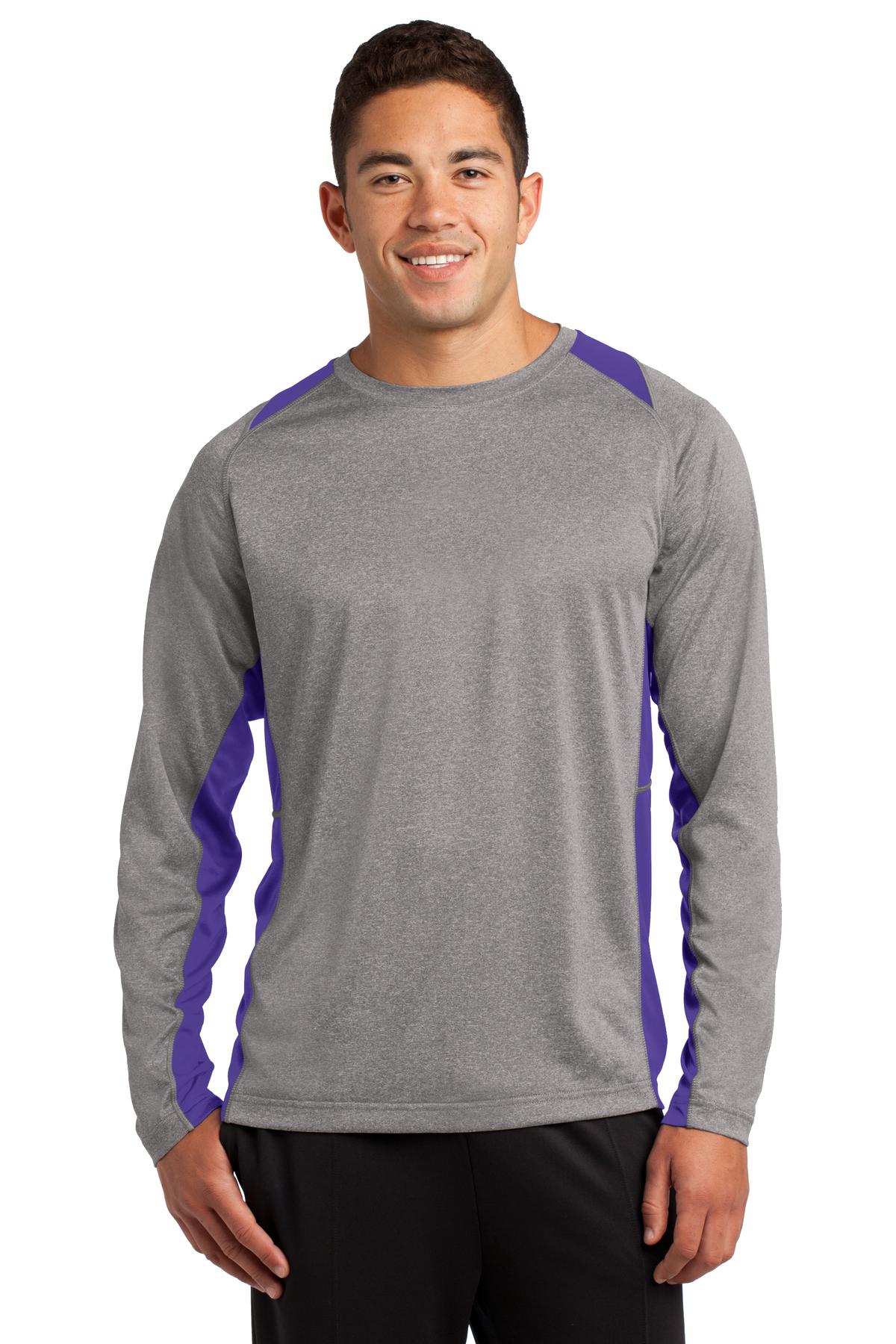 Sport-Tek ST361LS Vintage Heather / Purple