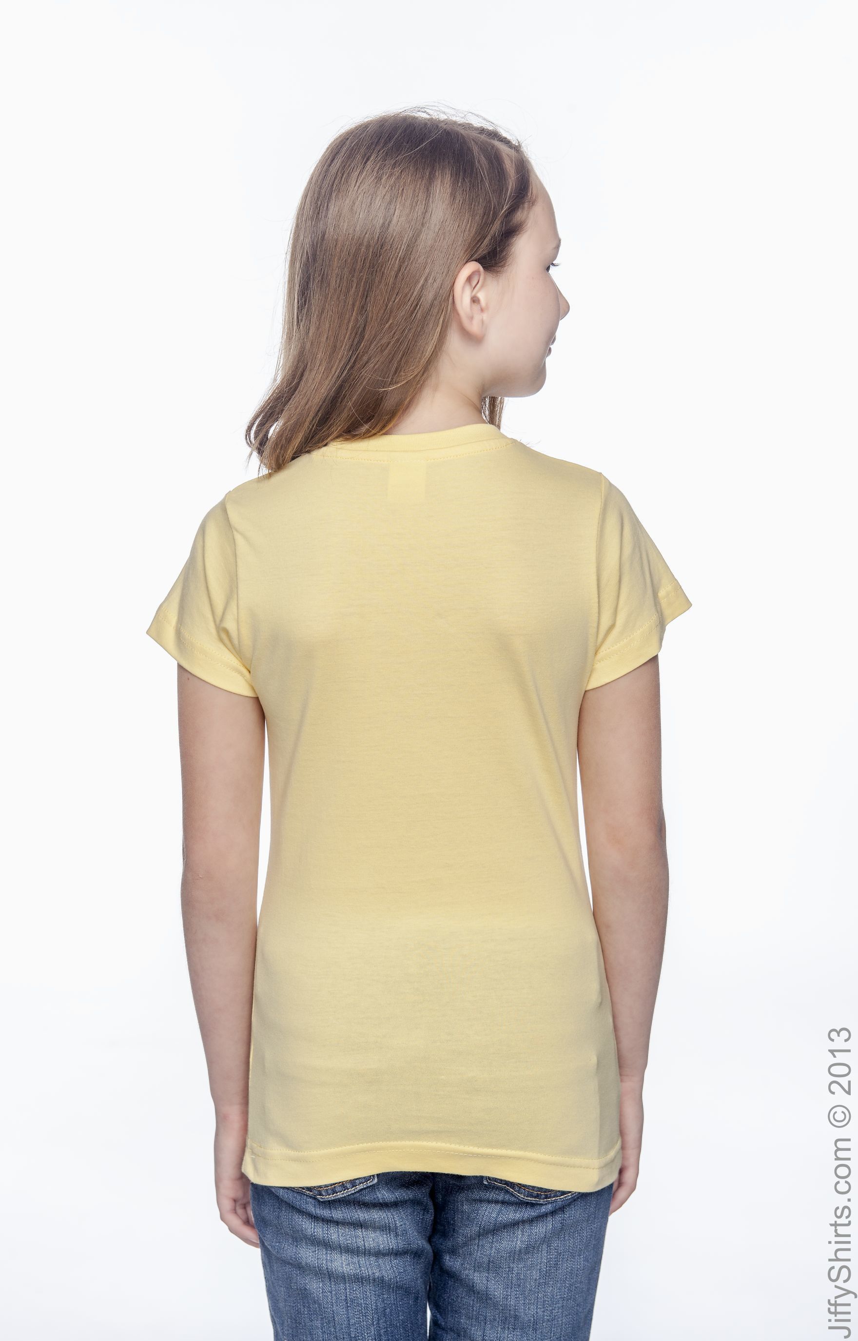 Lat Girls' Fine Jersey T Shirt 2616 Butter | Jiffy