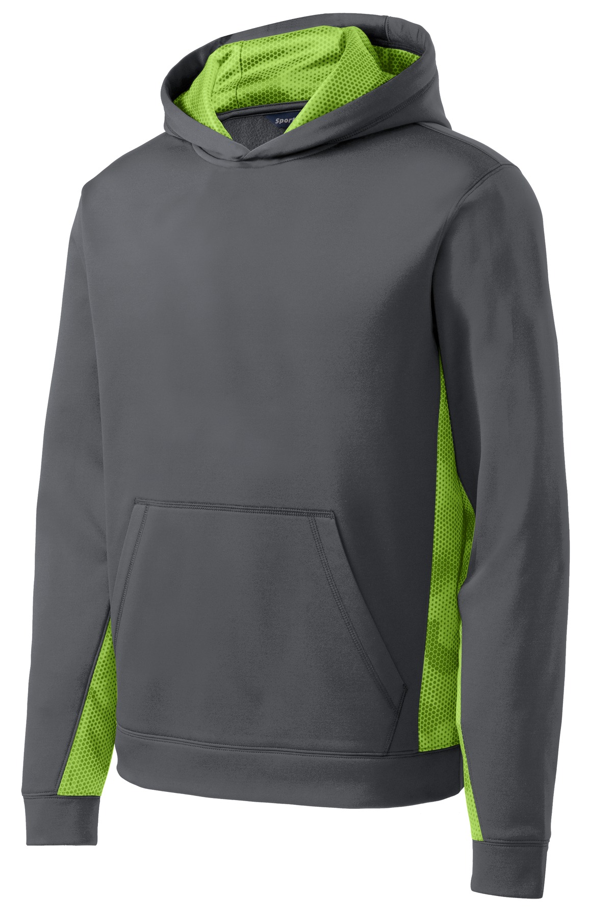 Sport-Tek YST239 Dark Smoke Gray / Lime