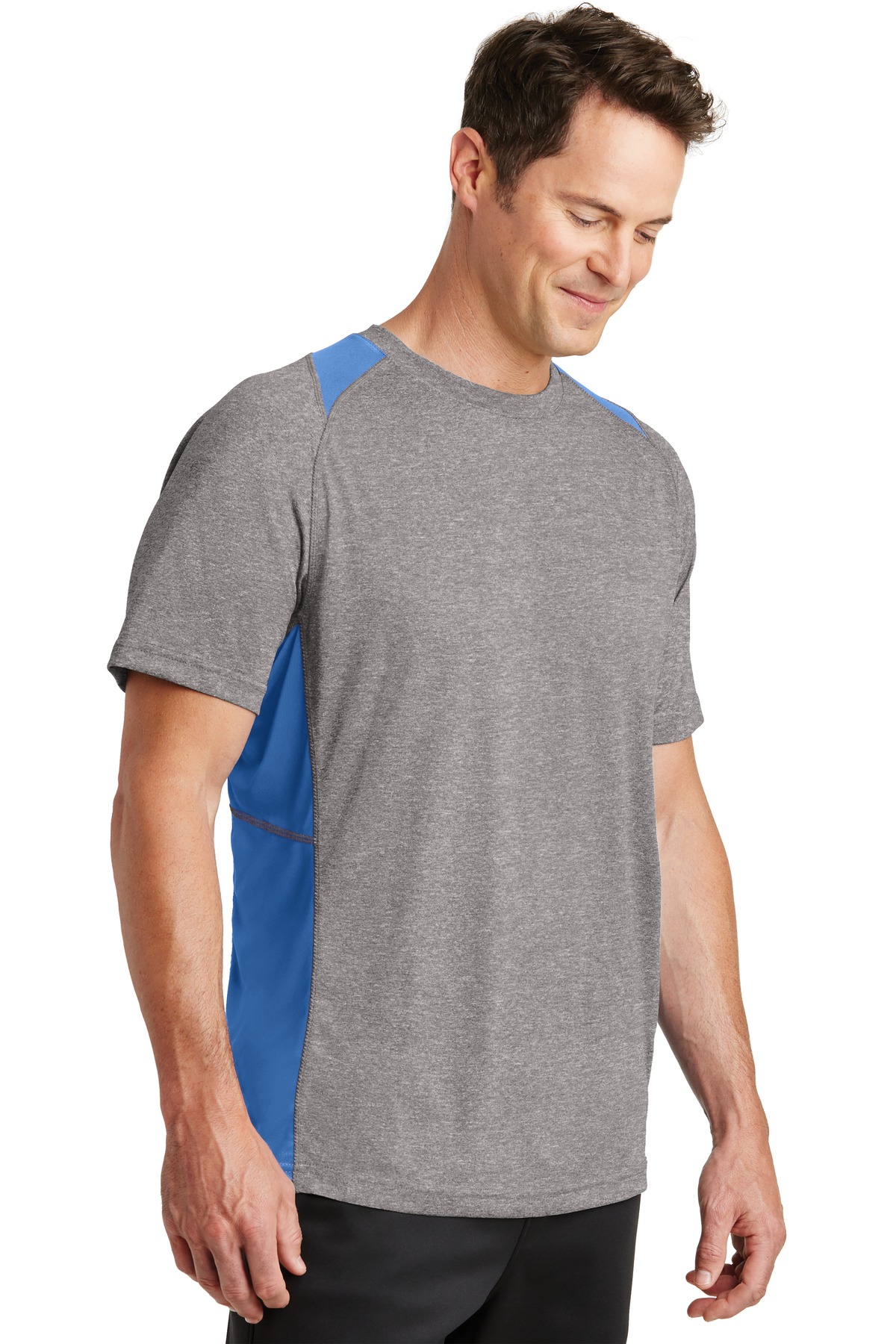 Sport-Tek ST361 Vintage Heather / Carolina Blue