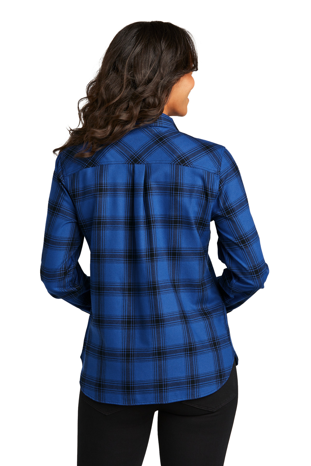 Port Authority LW669 Royal/ Black Open Plaid