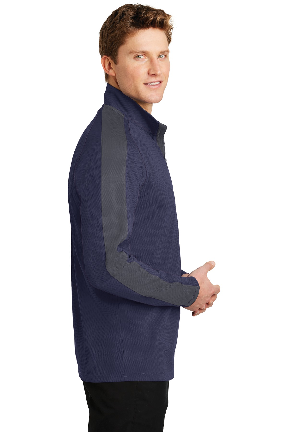Sport-Tek ST861 True Navy / Iron Gray