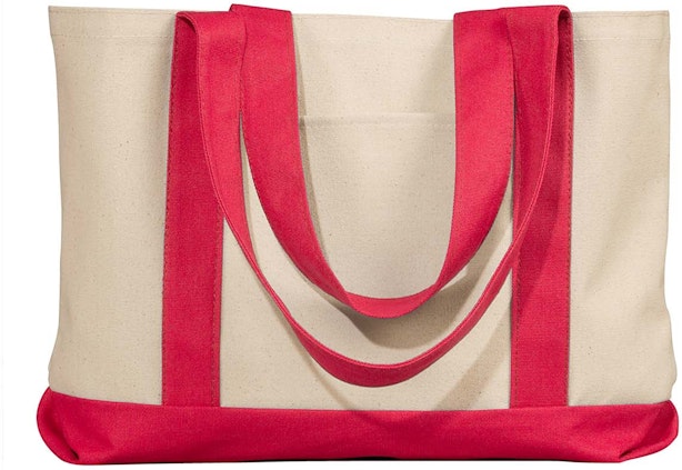 Liberty Bags 8869 Natural / Red