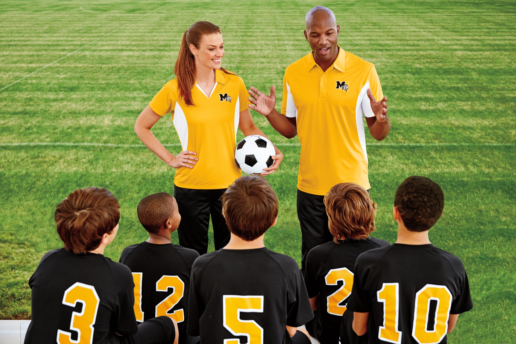 Sport-Tek ST655 Black / Deep Orange