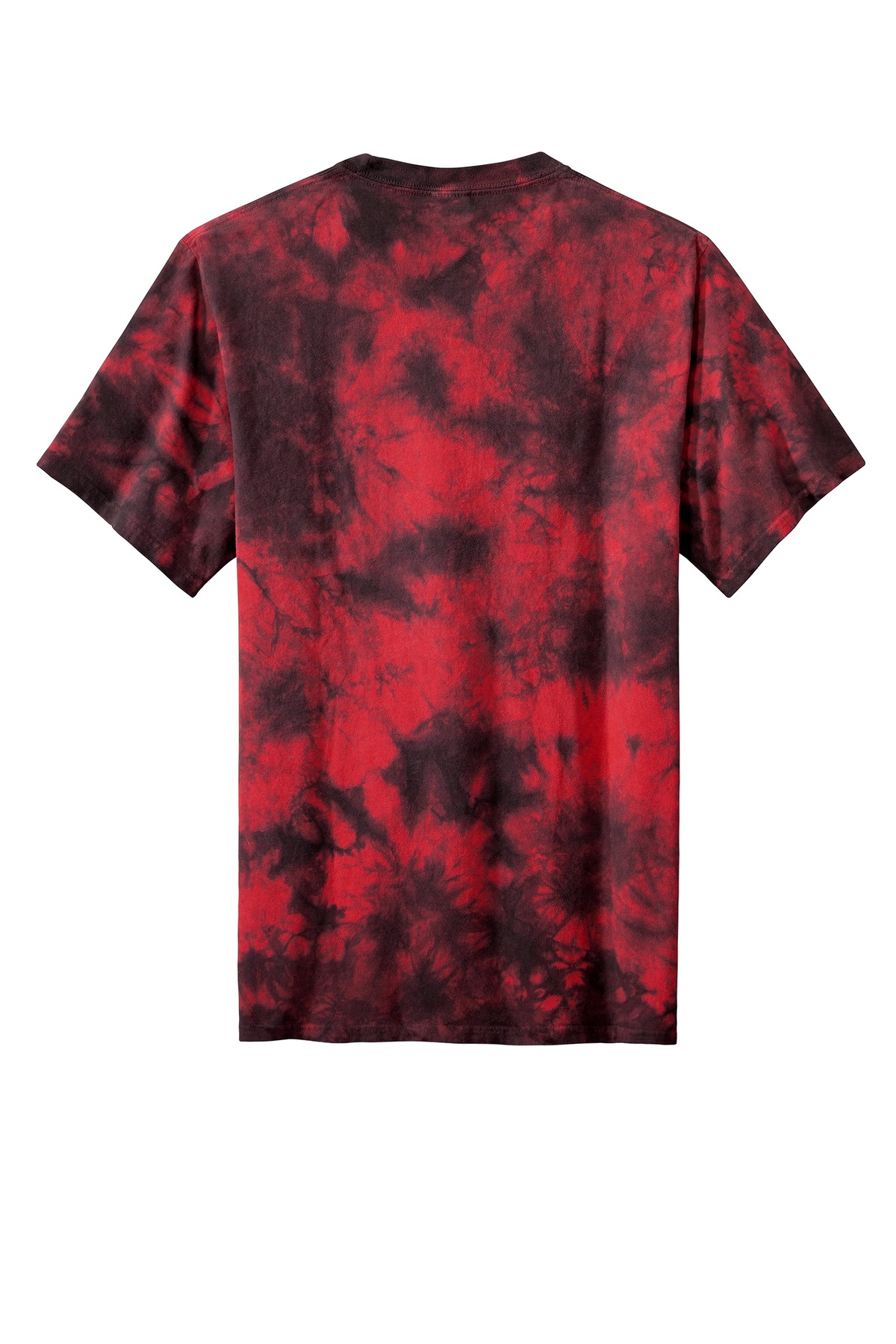 Port & Company Unisex Crystal Tie Dye Tee Pc145 Black / Red