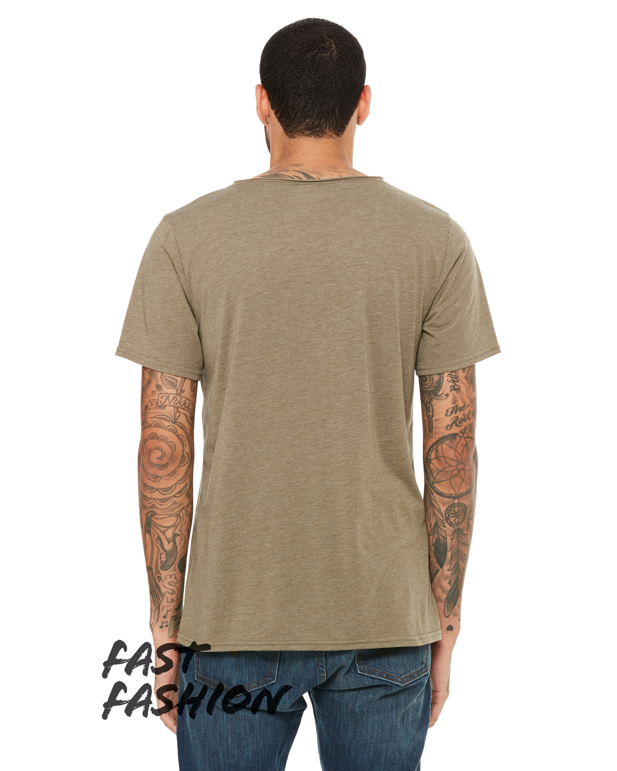 Bella + Canvas 3414C Olive Triblend