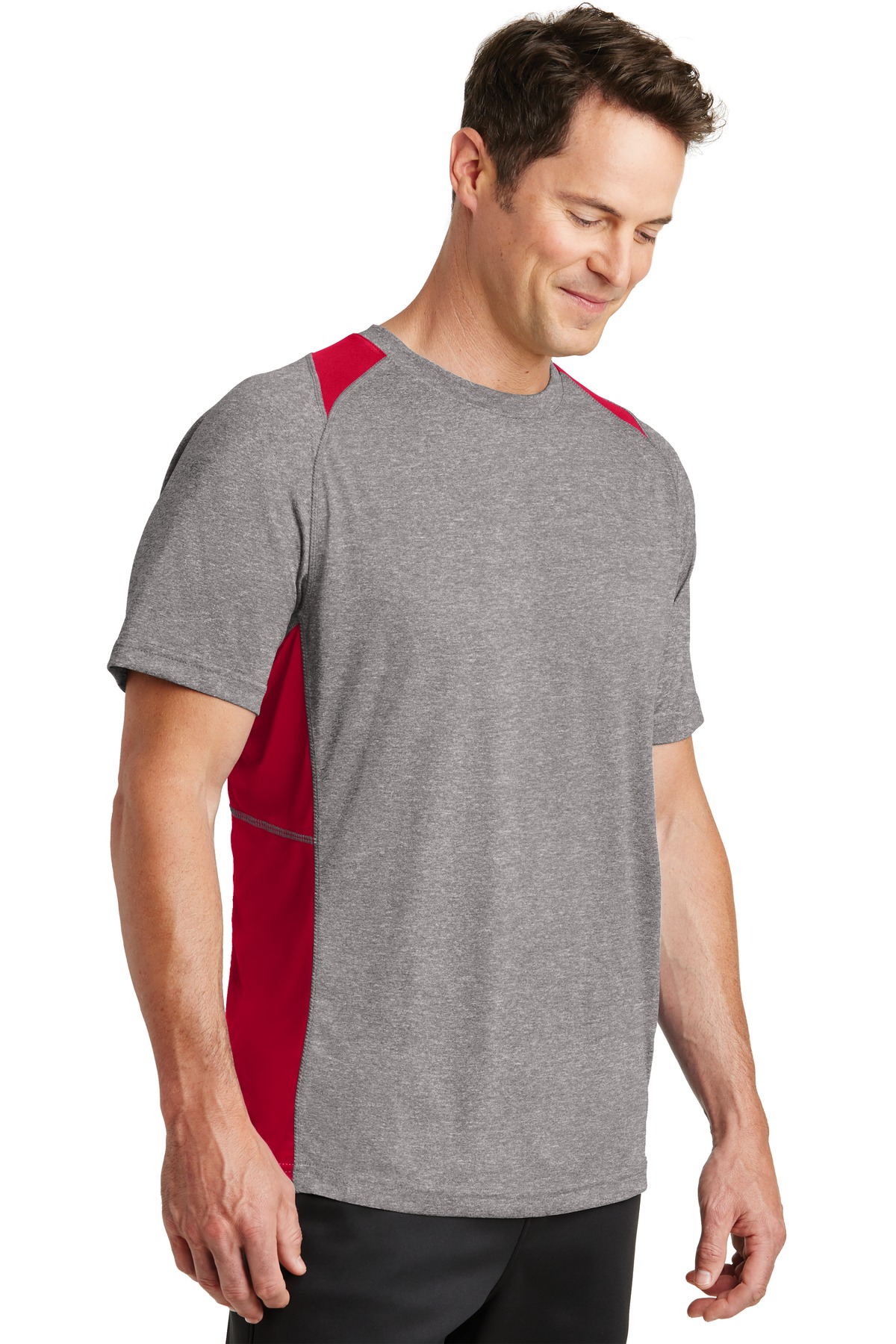 Sport-Tek ST361 Vintage Heather / True Red