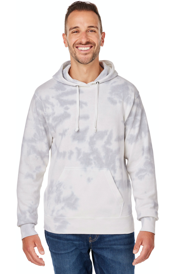 J America Tie Dye Fleece Hoodie 8861 J49 Grey Tie Dye Jiffy