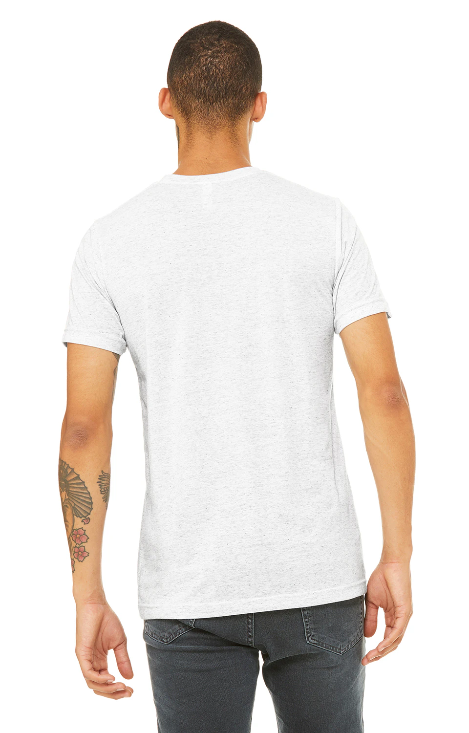 Custom T-Shirts Ash - Bella + Canvas 3001C | Jiffy Custom Print