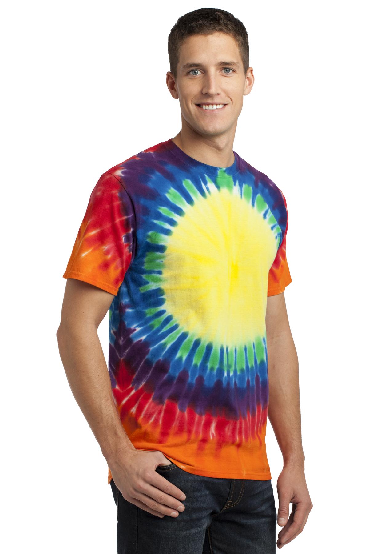 Port & Company Unisex Window Tie Dye Tee Pc149 Rainbow | Jiffy