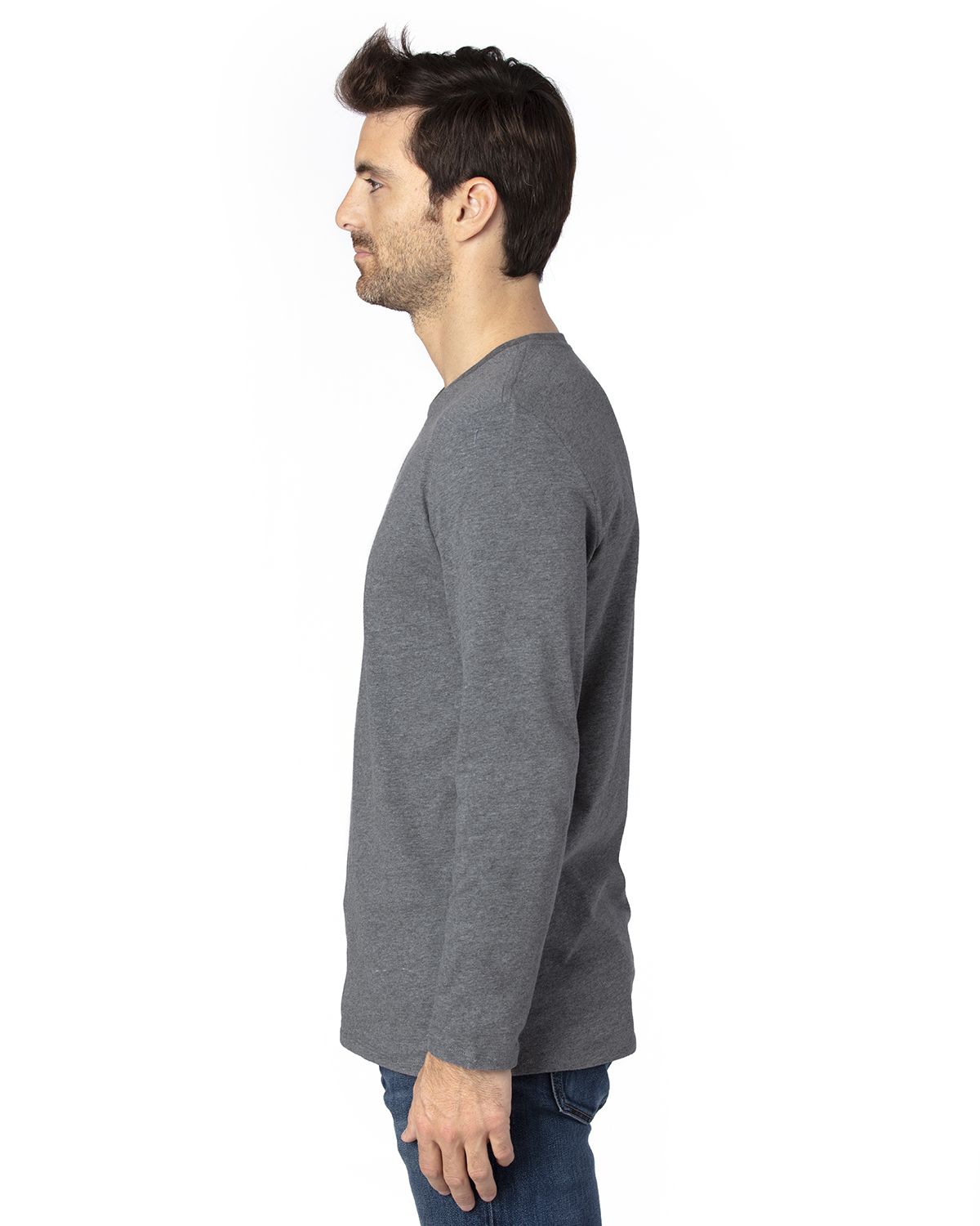 Threadfast Apparel 100LS Charcoal Heather