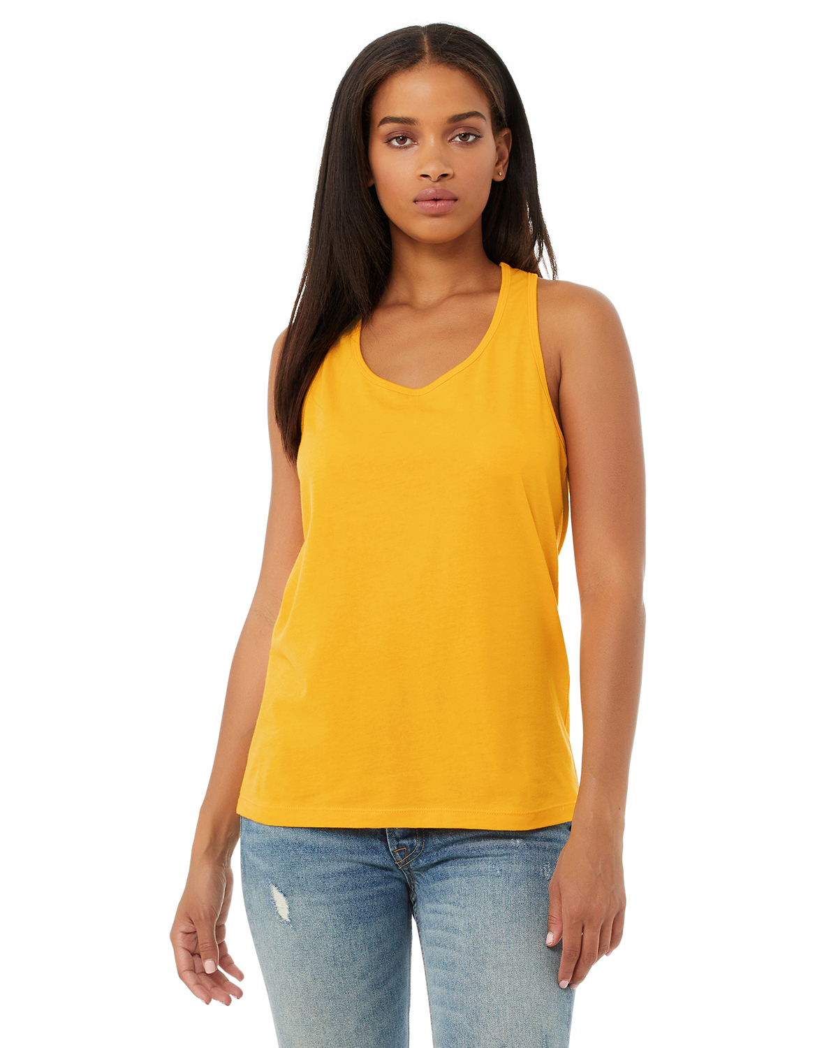 Bella Canvas Women s Jersey Racerback Tank B6008 Gold Jiffy