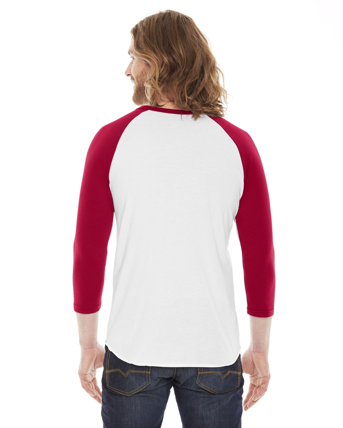 American Apparel BB453W White / Red