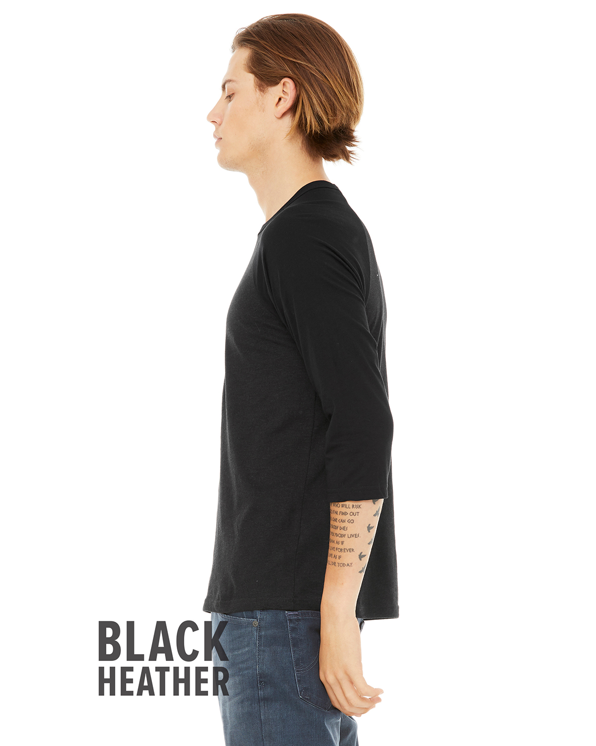 Bella + Canvas 3200 Heather Black / Black