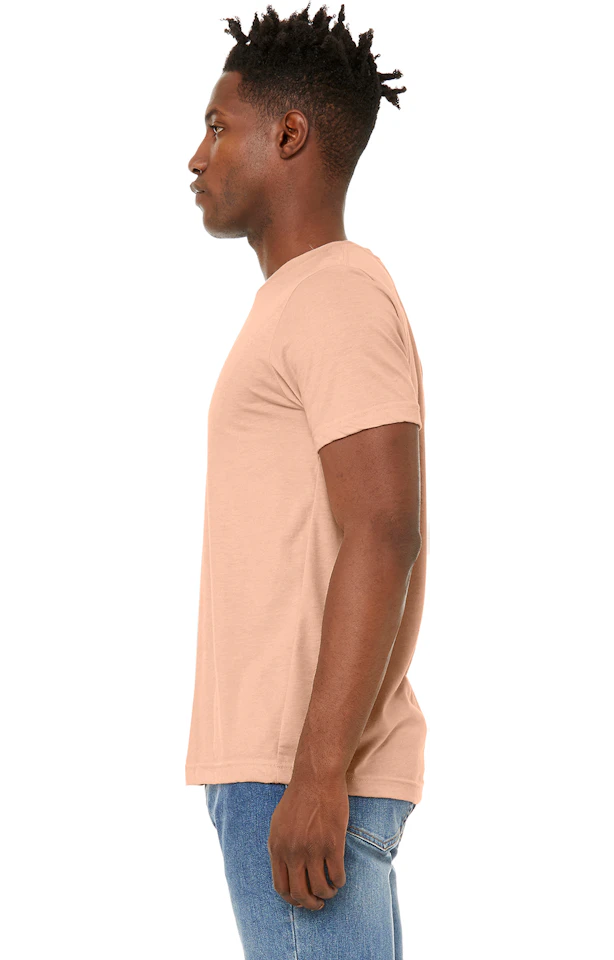 Bella+Canvas Men's Sueded T-Shirt In Heather Red - Soft Unisex Tee, Retail Fit