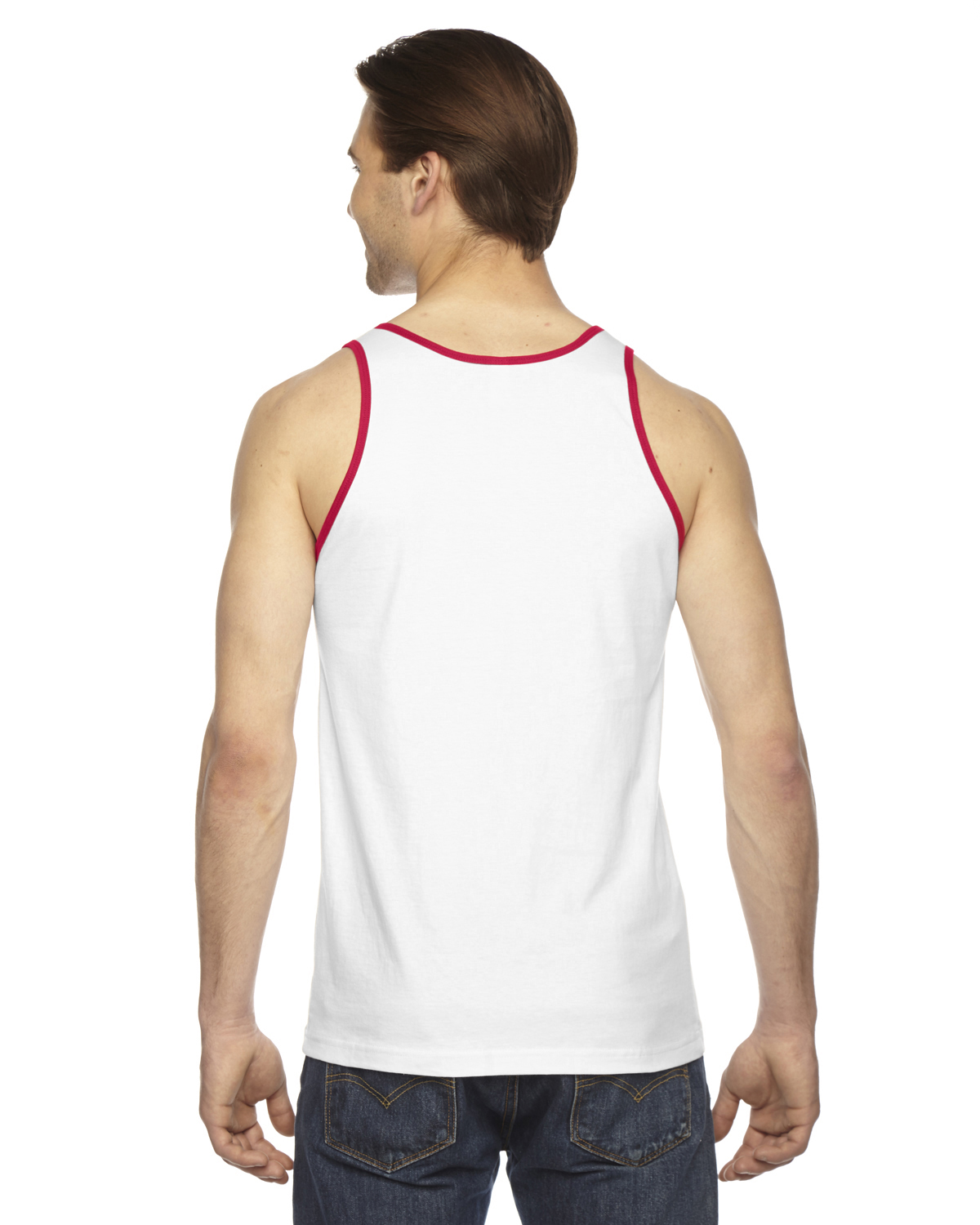 American Apparel 2408W White / Red