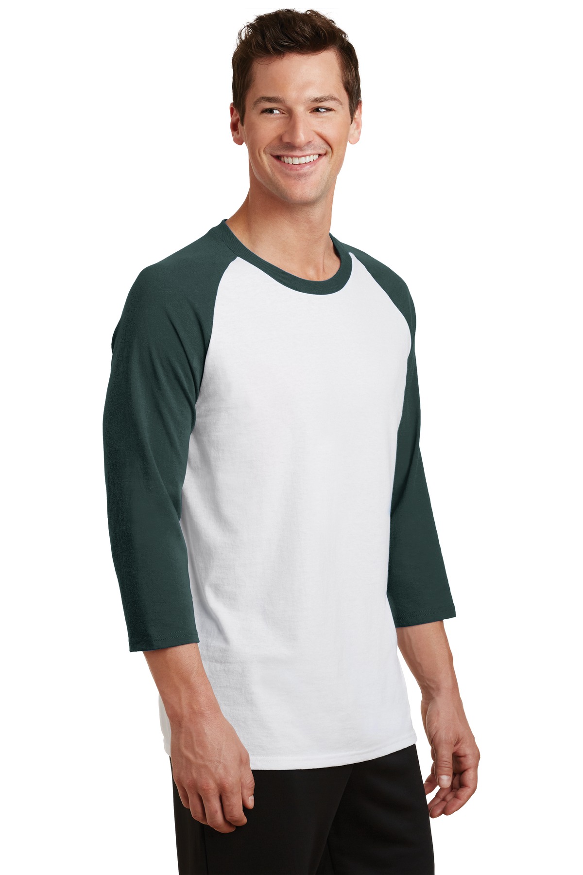 Port & Company PC55RS White / Dark Green