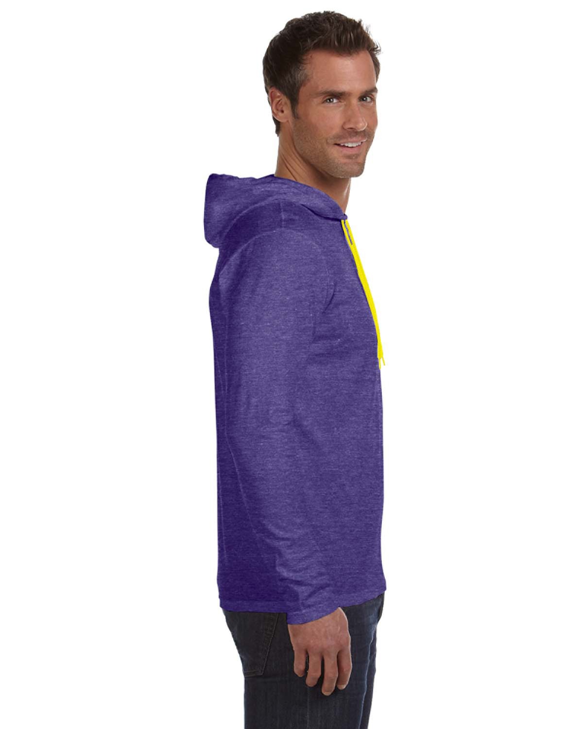 Anvil 987 Heather Purple / Neon Yellow
