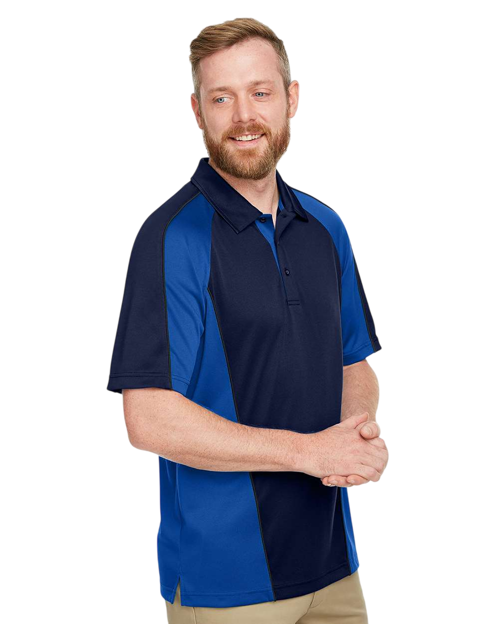 Harriton M385 Dark Navy / Teal Ry / Dark Ch