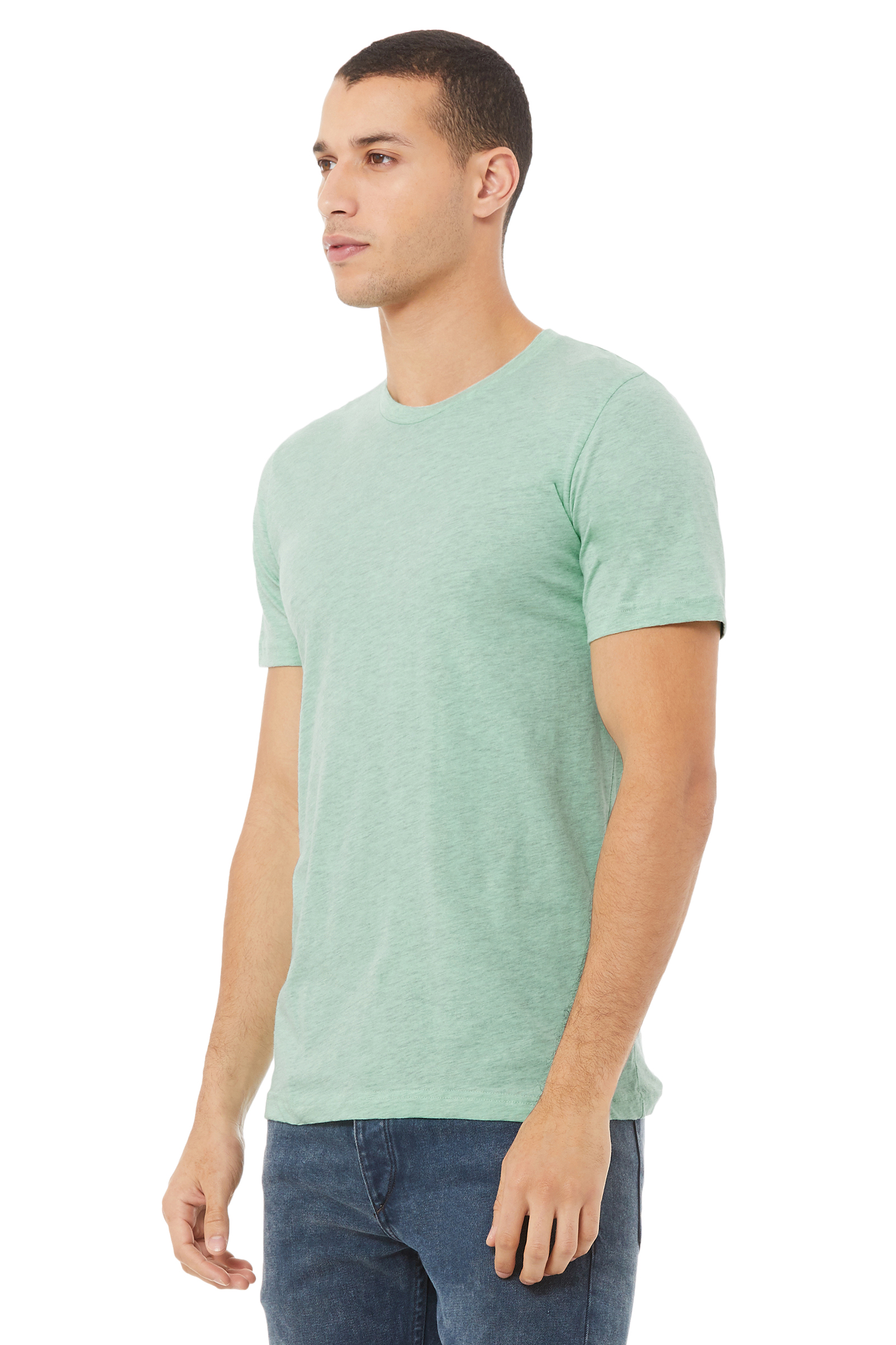 Bella + Canvas 3001CVC Heather Prism Mint