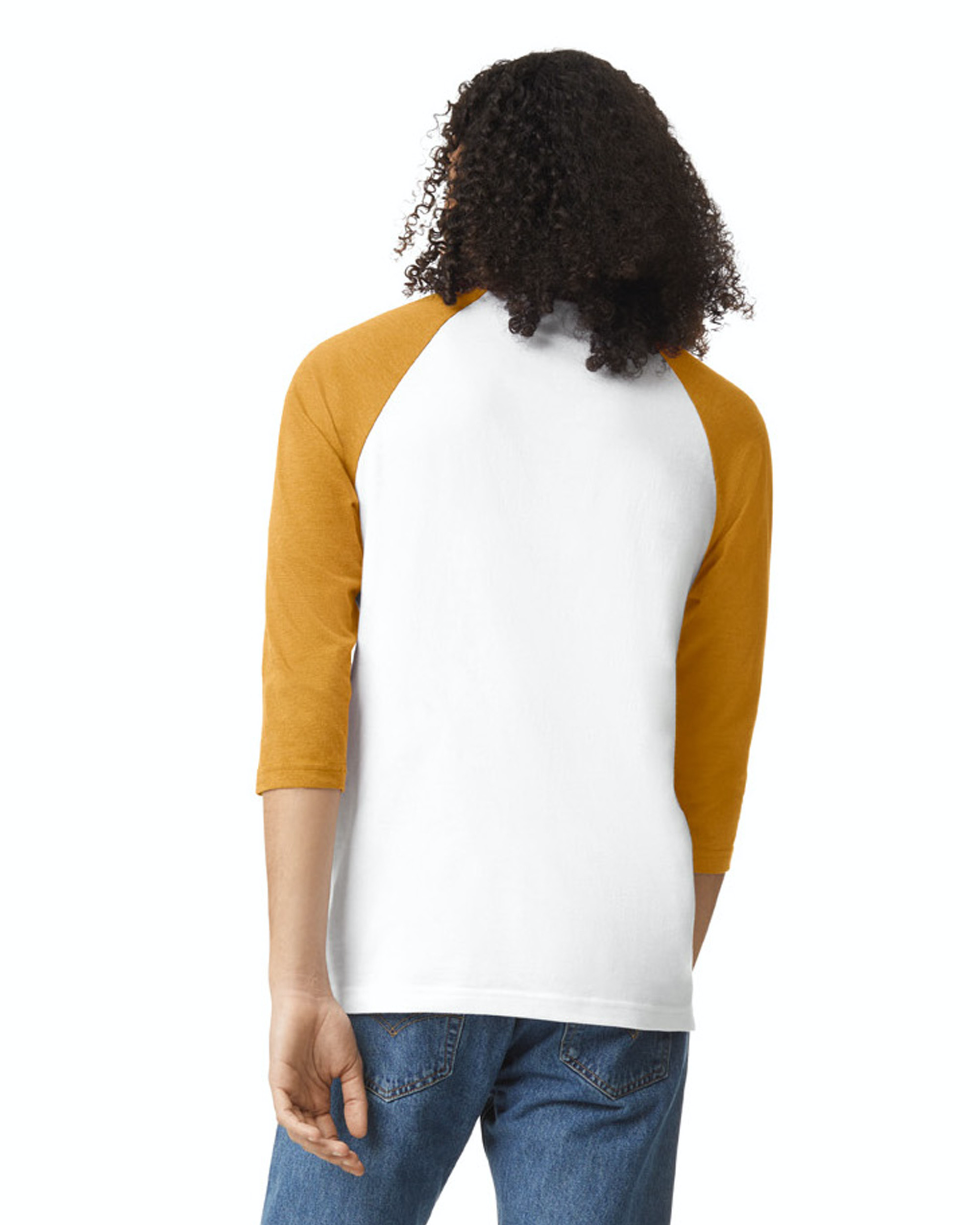 American Apparel 2003CVC White Heather Mustard