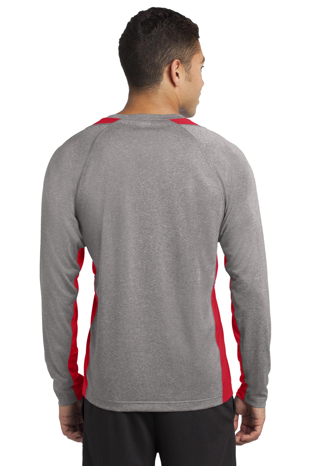 Sport-Tek ST361LS Vintage Heather / True Red