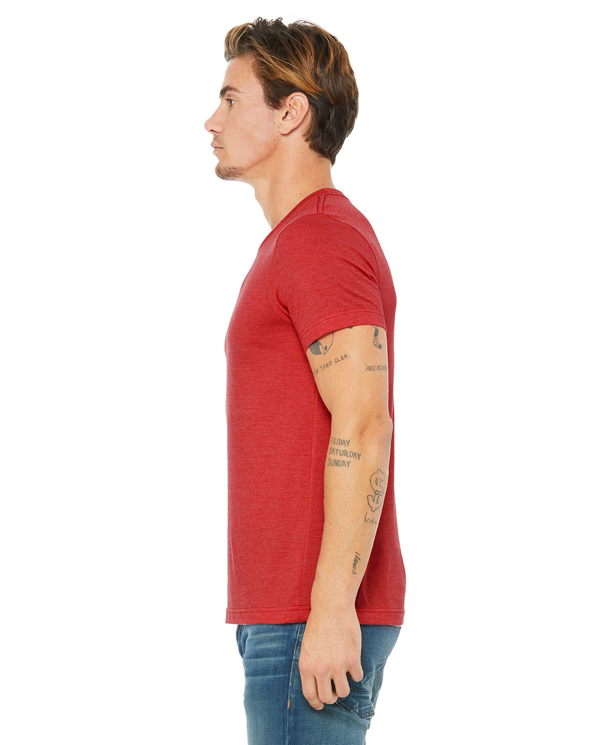 Bella + Canvas 3001CVC Heather Red