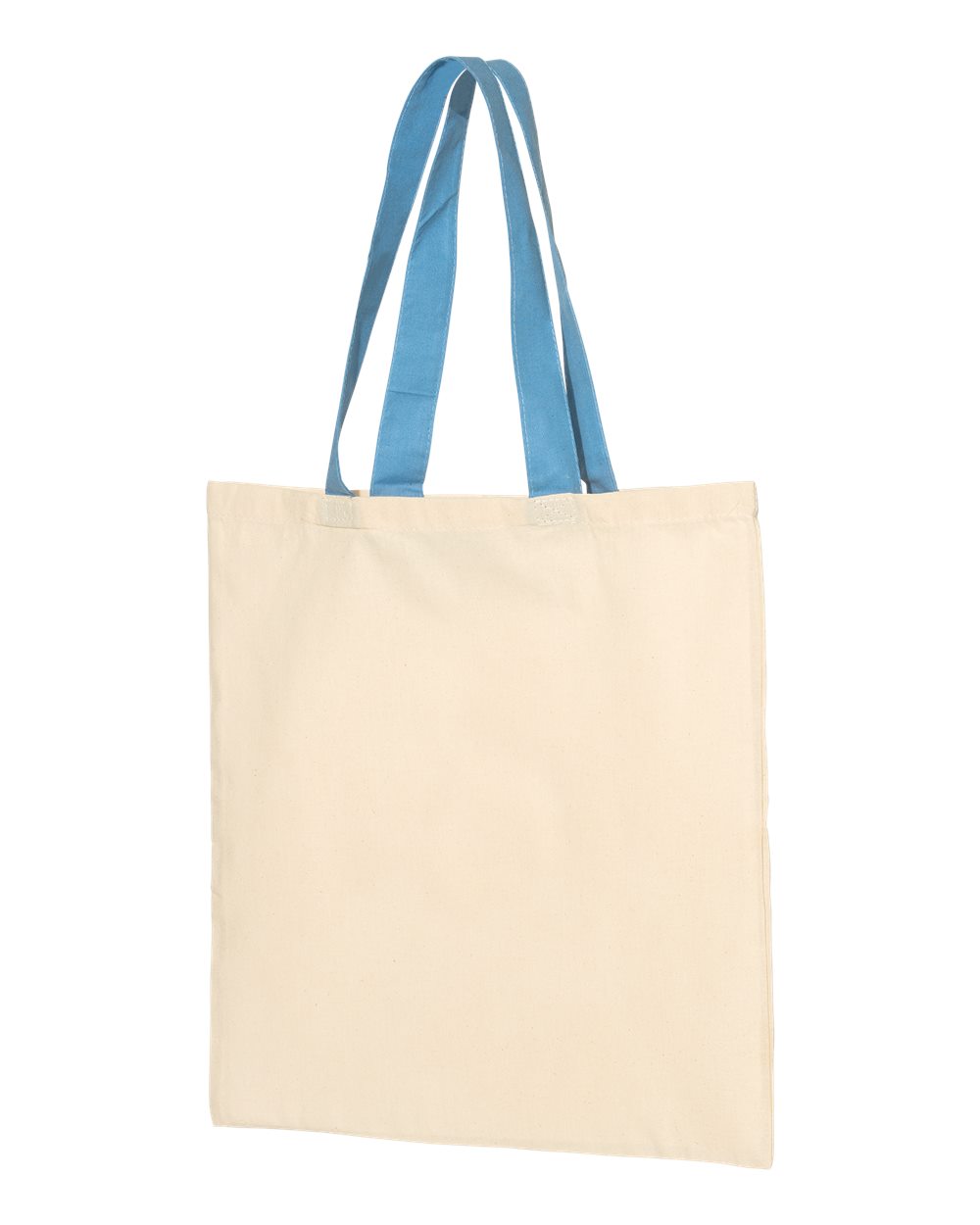 Q-Tees QTB6000 Natural / Carolina Blue