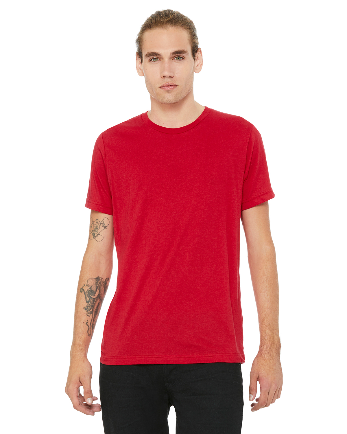 Bella Canvas Unisex Poly Cotton Short Sleeve T Shirt 3650 Red | Jiffy
