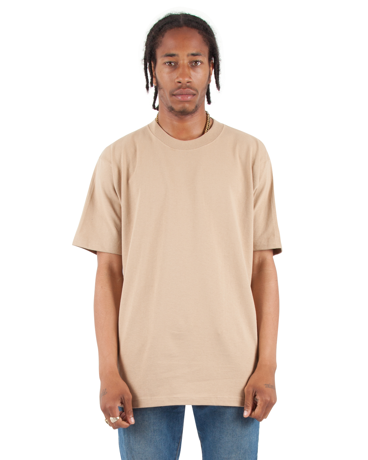 Shaka Wear Unisex Max Heavyweight T Shirt Shmhss Khaki | Jiffy