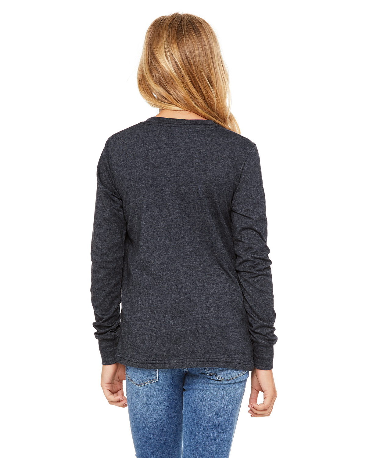 Bella + Canvas 3501YCVC Heather Navy