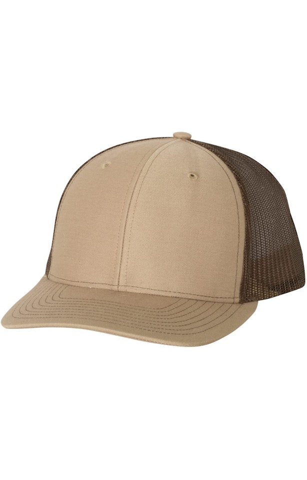 Richardson Snapback Trucker Cap 112 Khaki Coffee Jiffy