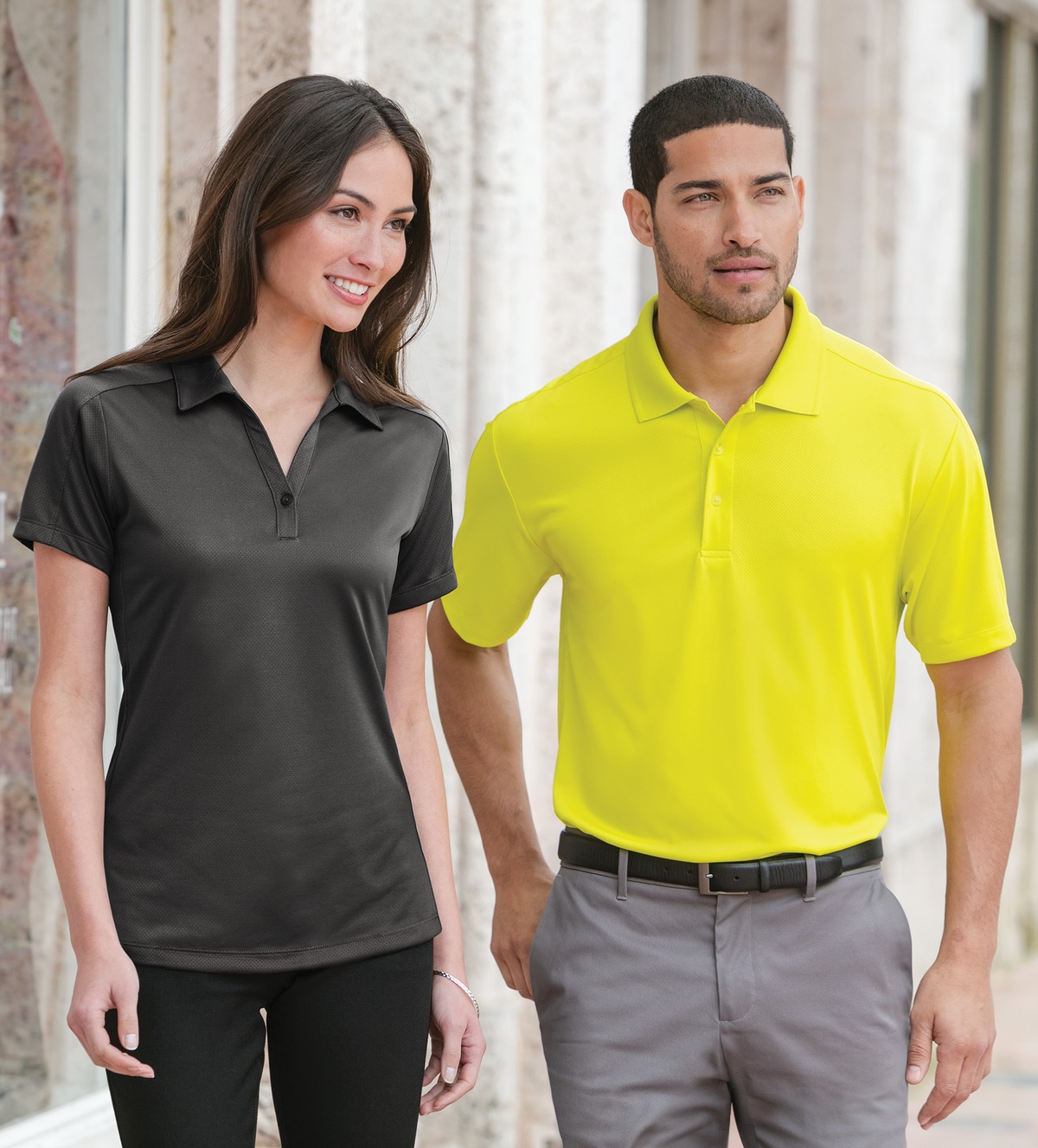 Port Authority Diamond Jacquard Polo K569 Black | Jiffy