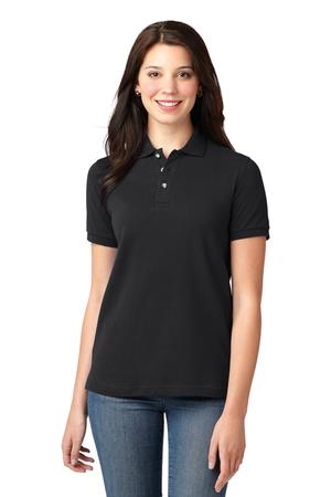 Port Authority Women s Heavyweight Cotton Pique Polo L420 Black Jiffy