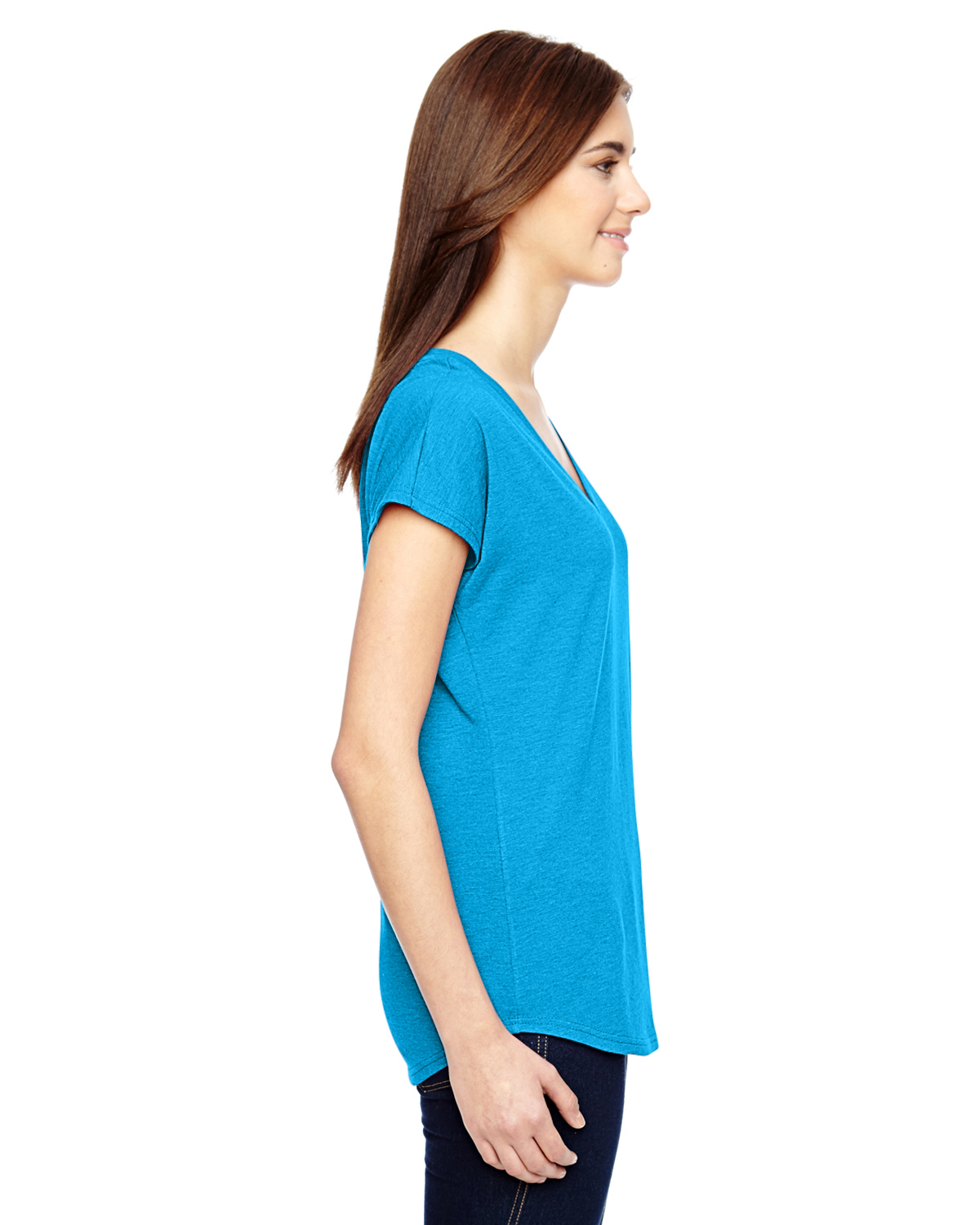 Anvil 6750VL Heather Caribbean Blue