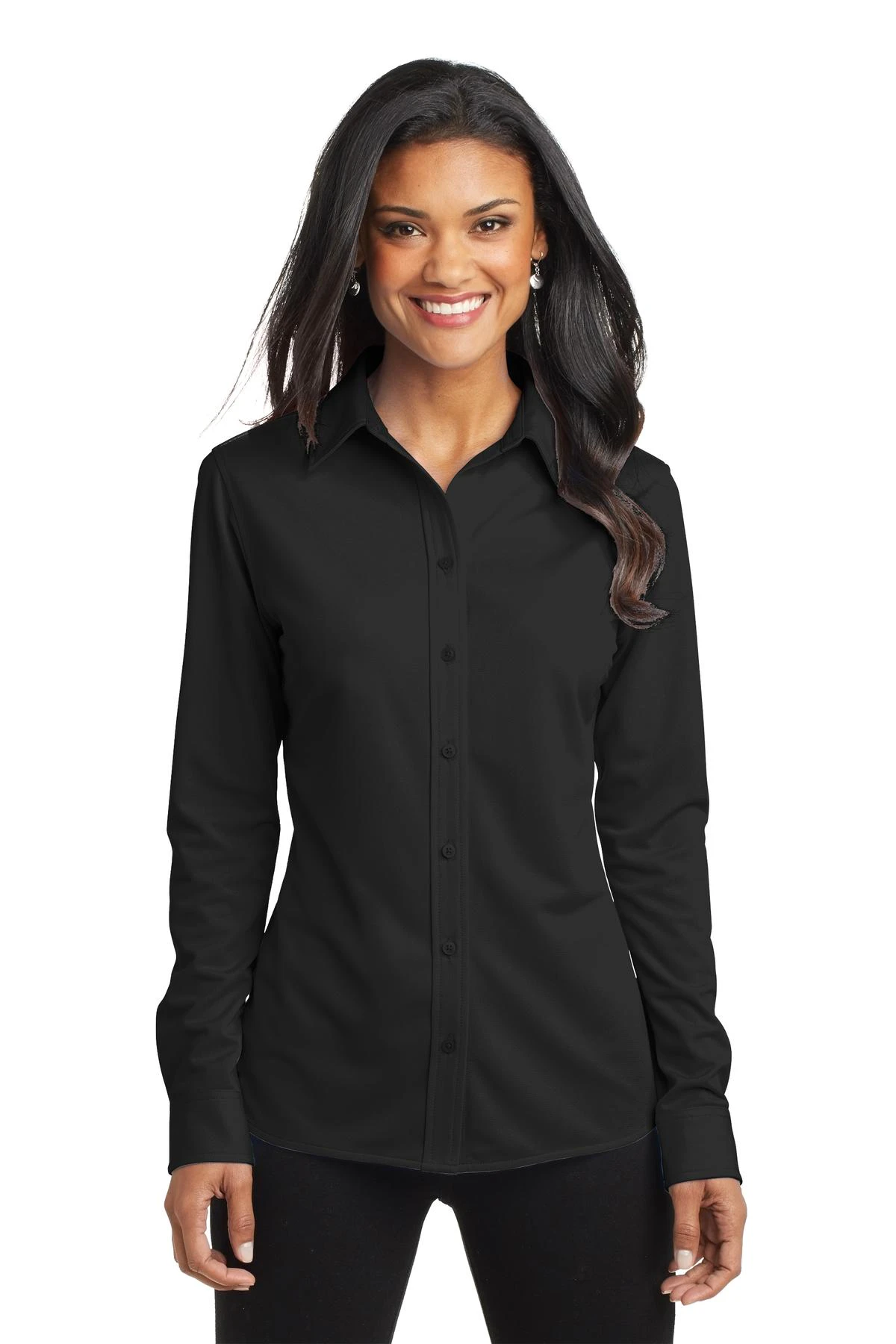 blue dress for baby girl The Puff Shoulder Shirt Black / XXS main image 1