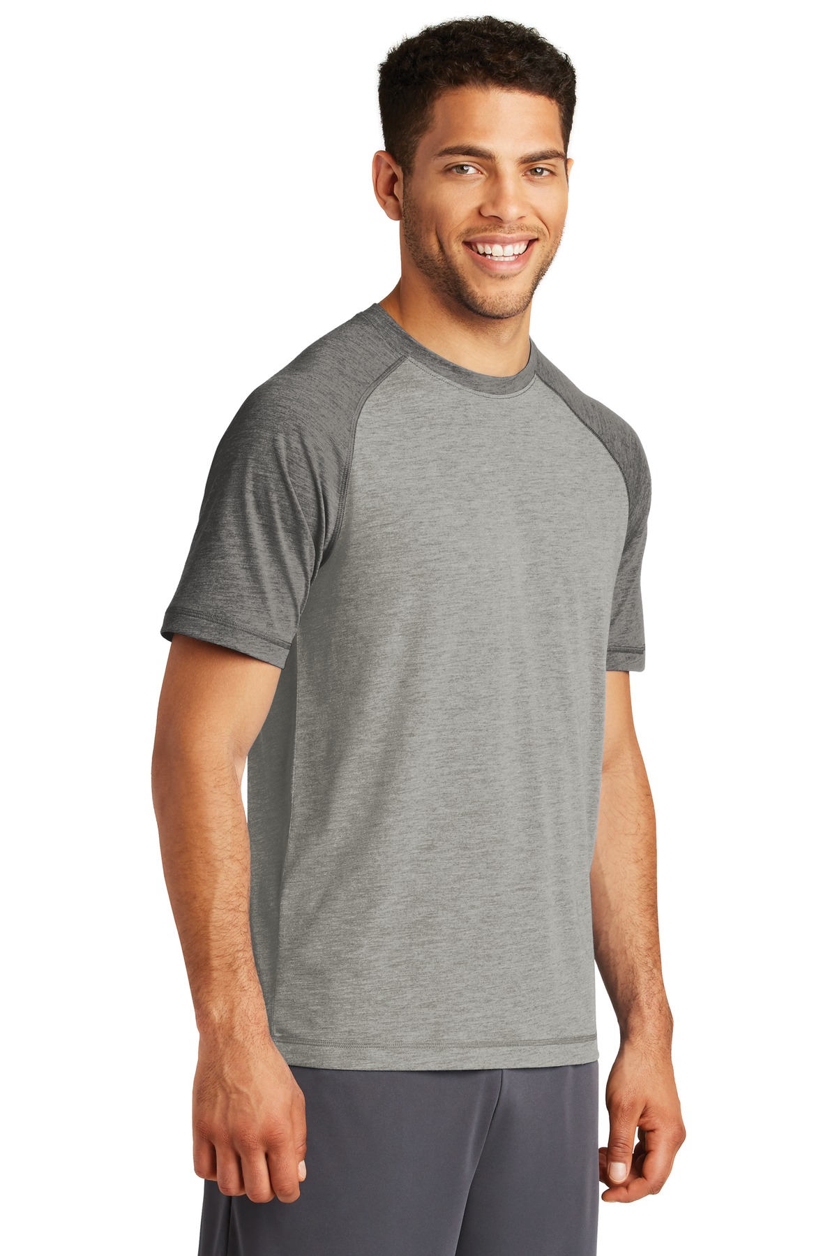 Sport-Tek ST400 Dark Gray Heather / Light Gray Heather