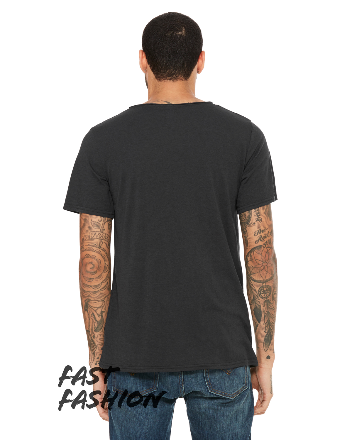 Bella + Canvas 3414C Solid Dark Gray Triblend