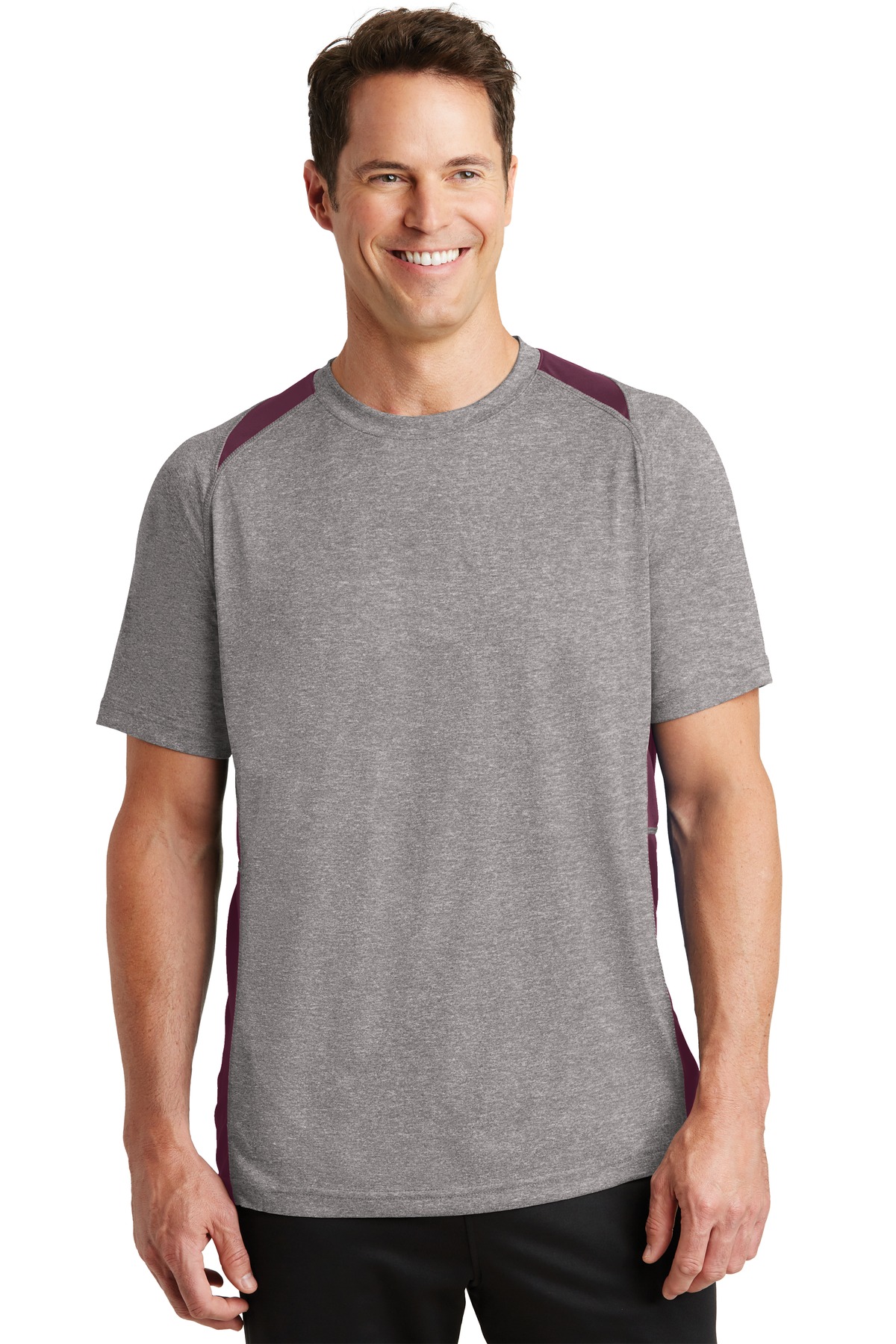 Sport-Tek ST361 Vintage Heather / Maroon