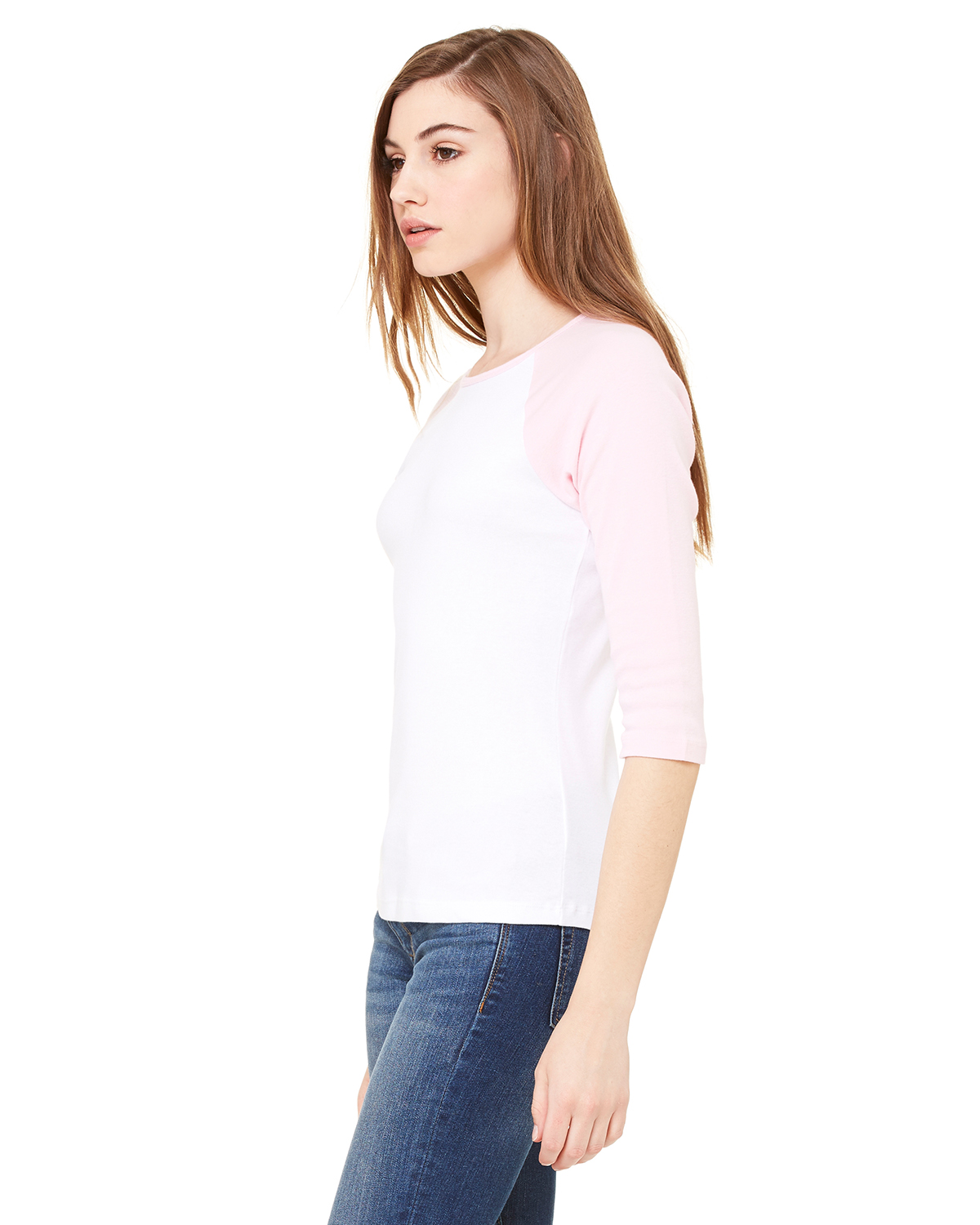 Bella + Canvas B2000 White / Pink