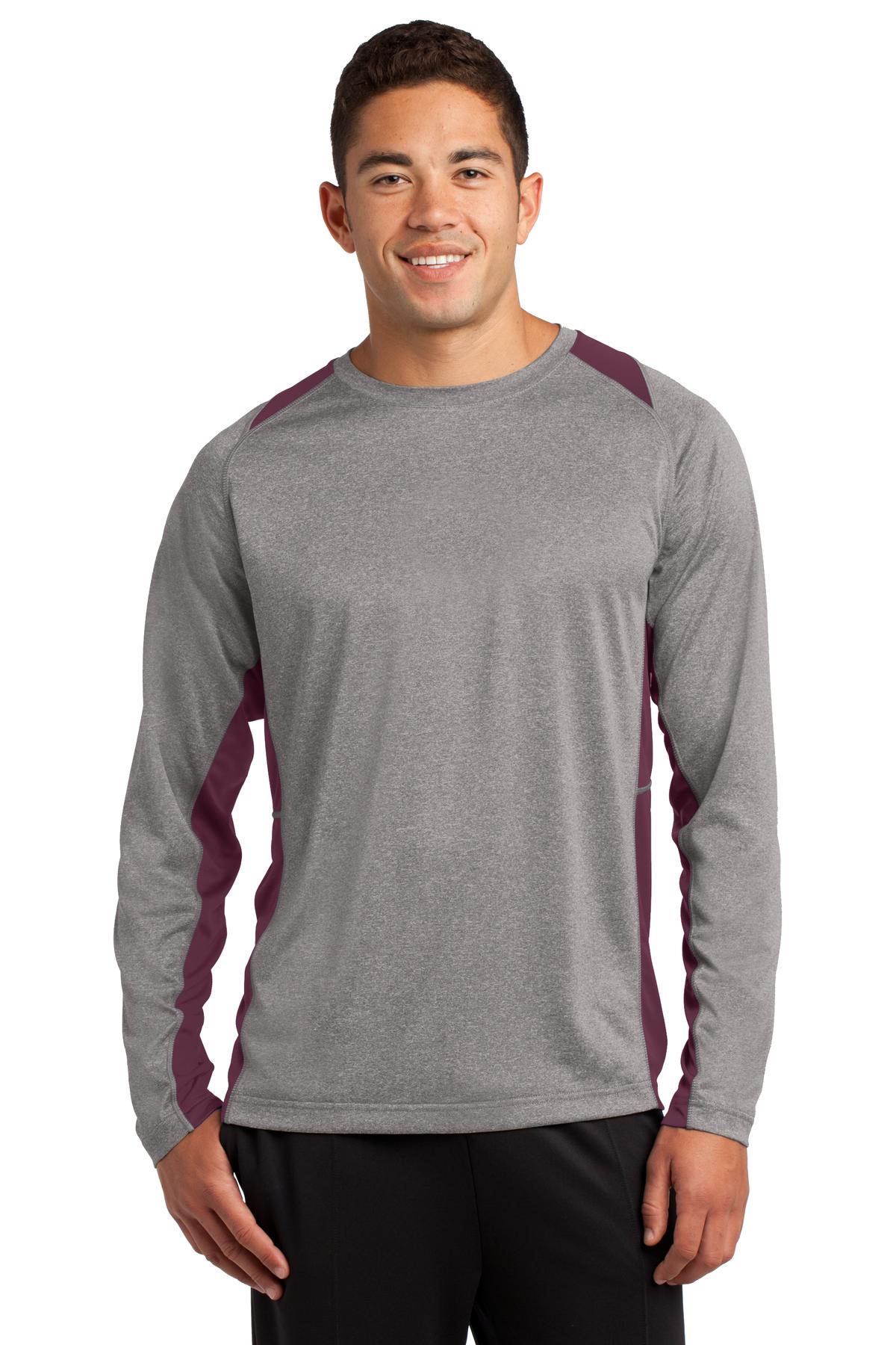 Sport-Tek ST361LS Vintage Heather / Maroon